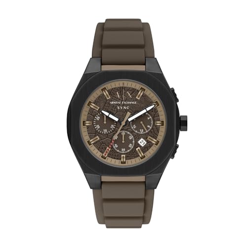 Armani Exchange Herren 44MM Schwarzer Edelstahl Uhr, AX4293