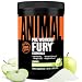Animal Fury - Pre Workout Powder Supplement for Energy and Focus - 5g BCAA, 350mg Caffeine, Nitric Oxide, Without Creatine - Powerful Stimulant for Bodybuilders - Green Apple - 30 Servings