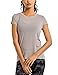 CRZ YOGA Ultra Light Camiseta de Manga Corta para Mujer Camiseta de Fitness Deportiva Cromo Oscuro Jaspeado 42