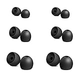 12 Pieces for Samsung Earbud Covers Teemade Silicone Tips Replacement Ear Gels Buds for Samsung S8 AKG Earbuds (Black)