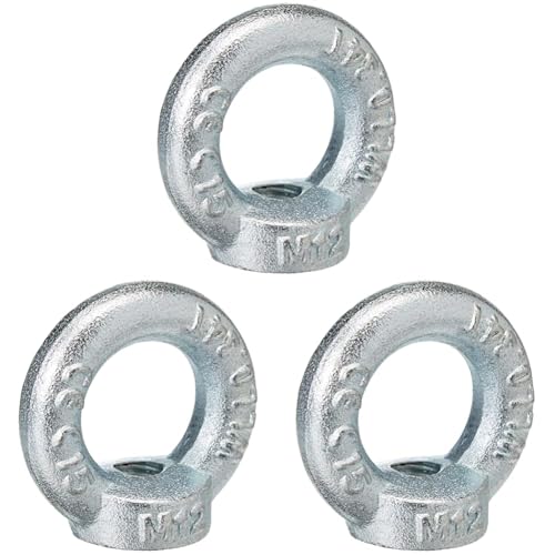 Chapuis - Chapuis, Anneau de levage femelle, Acier C15, M12, Charge de travail indicative 340 kg, Anneau Femelle utilisé pour le levage, Charge de travail importante, Utilisation professionnelle (Lot de 3)