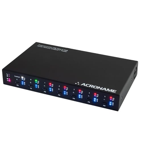 Acroname USBHub3c 8-Port USB-C Hub 10Gbps Programmable PD Power Tester