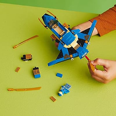 LEGO NINJAGO Jays Lightning Jet EVO 71784, Upgradable Toy Plane, Ninja Airplane Building Set, Collectible Birthday Gift Idea for Grandchildren, Kids, Boys and Girls Ages 7 and Up