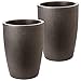 Produktbild Pflanzvase Pflanzkübel groß außen, 2 Stück, aus Kunststoff, Höhe 40 cm, Ø 30 cm, extra stabil und leicht, Farbe: Granitoptik anthrazit, Blumentopf Pflanztopf, Made in Germany