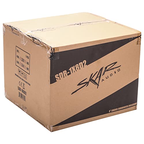 Image of Skar Audio Single 8 inch 700W Loaded SDR Series Vented Subwoofer Enclosure | SDR-1X8D2
