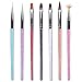 Produktbild 7 Stück Nagel Pinsel Set Gel Nail Art Pen Liner Nagellack Nageldesign Kit Nagel Kunst Bürste, Mwoot Nail Painting Drawing Liner Brush Kit