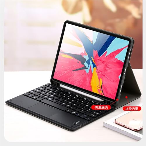 Funda texturizada premium YSJX con teclado iPad Mini 6 y 7 azul 4