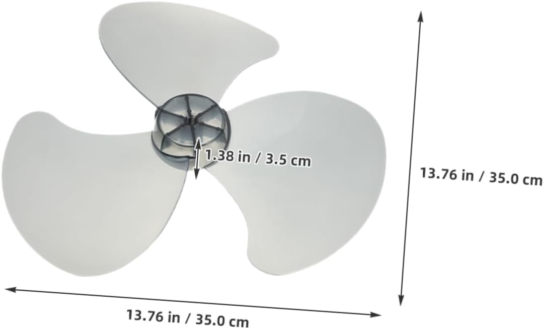 Zerodeko 3-Leaf Desk Fan Replacement 16 inch Plastic Fan for Electric Floor Pedestal Fan