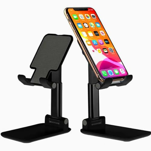 Suporte Telescópico Multifuncional de Mesa para Telefone Celular Tablet Premium (Rosa)