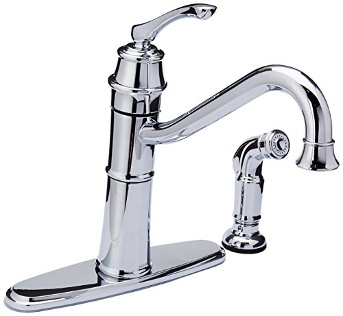 Exclusive Discount 60% Price Moen 87999 High-Arc Kitchen Faucet with Side Spray from the Weatherly Collection, Chrome