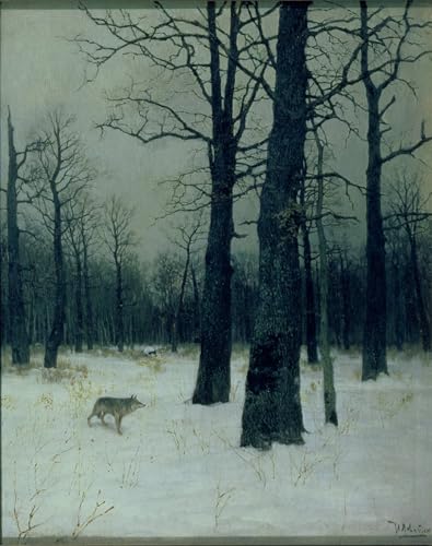 Pinturas famosas Legno in inverno cuadro lienzo mural decorativo 60x90