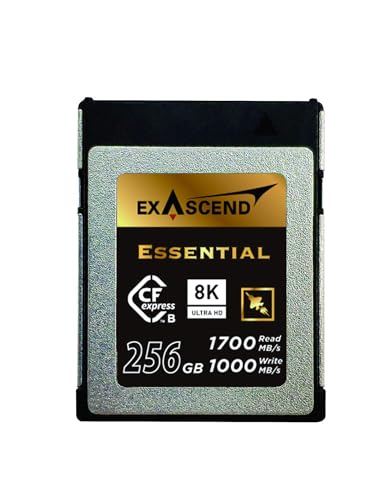 Exascend 256G/512G/1TB Essential CFexpressJ[h Type-BAő1,700MB/bACanonANikonAPanasonicȂ̃JɑΉB