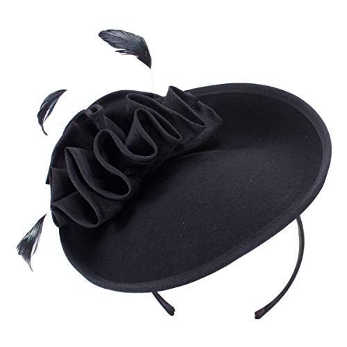 Lawliet Women Wool Felt Saucer Headpiece Fascinator Cocktail Bridal Hat A573 #TOP11