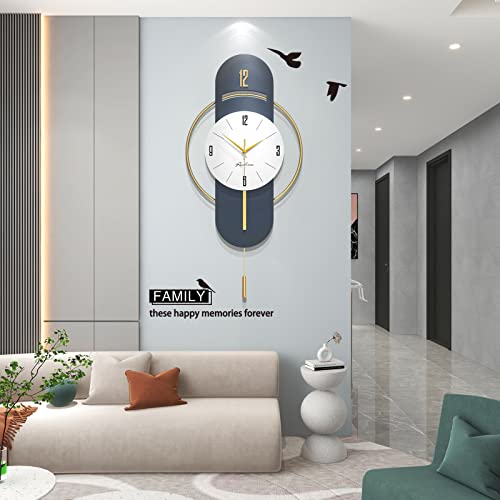 Jtwalclock Large Wall Clocks For Living Room Decor Modern Wood Metal Silent Decoration Wall Clock Battery Operated Non-Ticking For Kitchen Bedroom Office Home 16 Inch Clock Wall Decor For Indoor House #TOP4