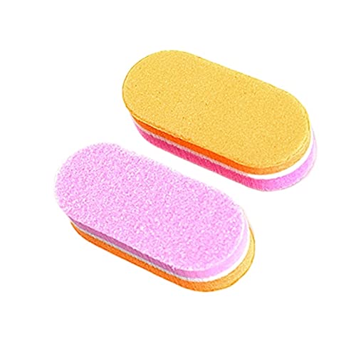 Tampón esponja para uñas con doble grano 100/180 para manicura impecable, pack de 40 unidades