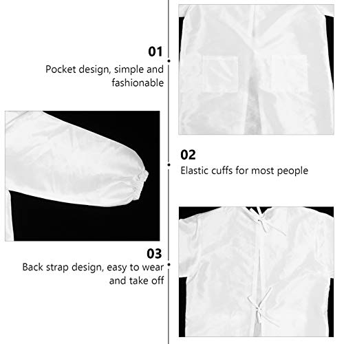 Lurrose 3 Pçs Bata Roupas Perming Manga Cosmetologista Barbeiro Homem Roupa de Trabalho à Prova D'