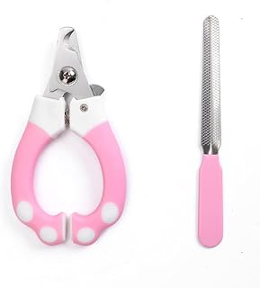 Pet Dog Cat Nail Clipper Professional Stainless Steel Grooming Clippers Scissors For Puppy Dogs Cats Clipper,Pink,Large