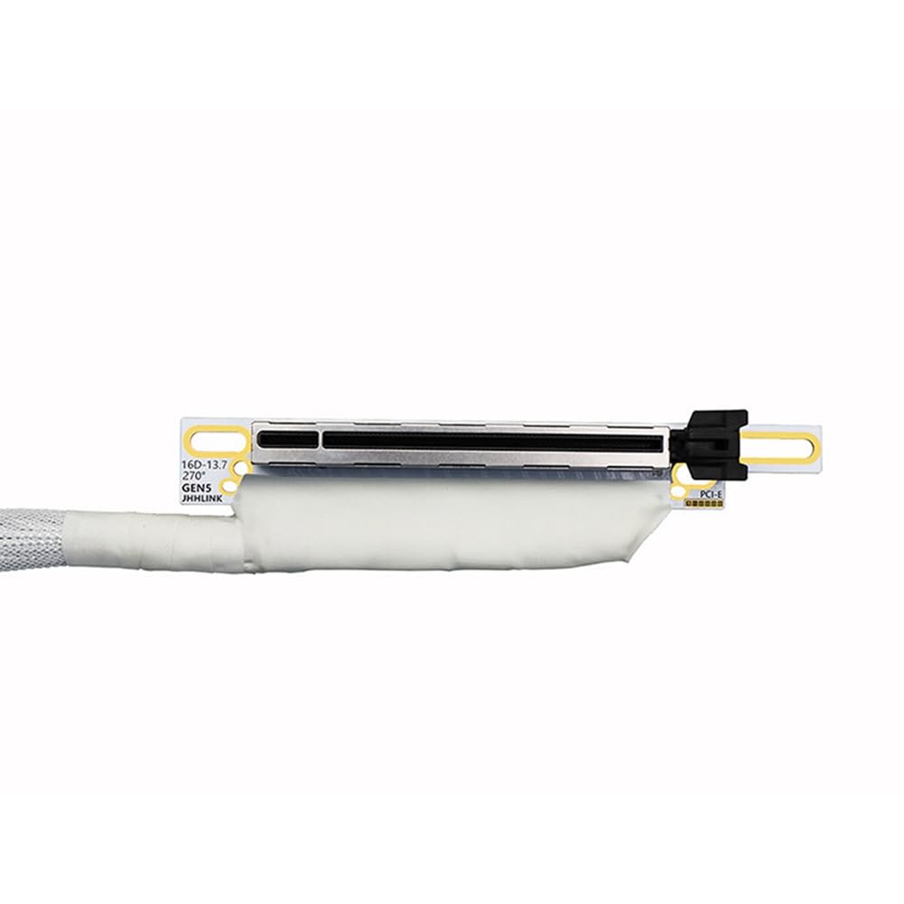 PCIE 5.0 X16 przedłużacz karty graficznej GEN5 kabel adaptera GPU 270 stopni 64 GB/S prawo na zewnątrz do komputera 30 cm