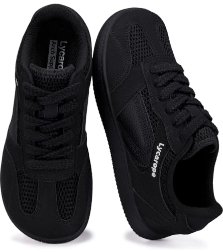 Lycarope Wide Toe Box Retro Fashion Sneakers Women Men Walking Shoes Black