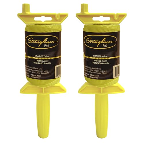 Cordeau de maçon tressé jaune pour aligner les briques sans fléchir 25450 Pro