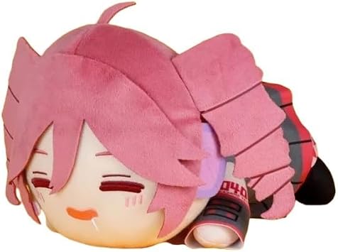 Kasane Teto Plush, Cute Stuffed Anime Figure Pillow Doll, Soft Cartoon Virtual Character Musica Plushie Toy for Home Decor Adults Girls Boys GiftsD