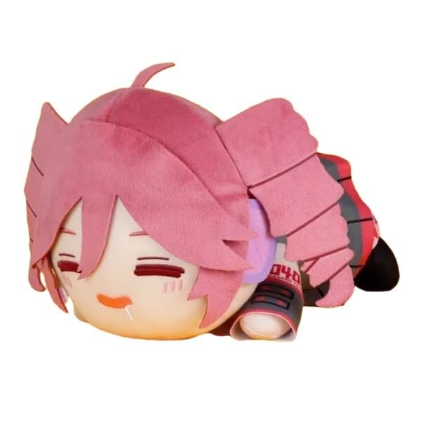 RDCIRP Kasane Teto Plush, Cute Stuffed Anime Figure Pillow Doll, Soft Cartoon Virtual Character Musica Plushie Toy for Home Decor Adults Girls Boys Gifts(D)