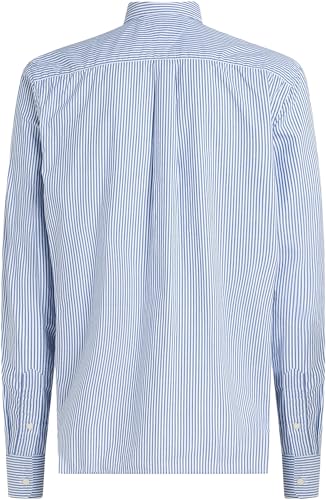 Tommy Hilfiger Herren Hemd Flex Poplin Classic Regular Fit, Mehrfarbig (Wedge Blue/Optic White), XS – Ansicht 6