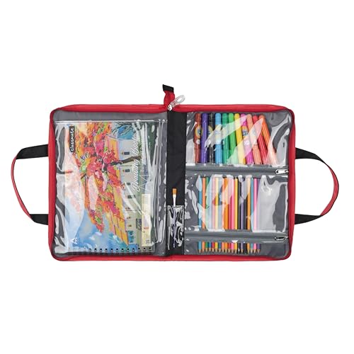 Image of Echo Boomers A4 Kids Drawing Bag | Art & Stationery Organizer with Zipper Pocket (Give Your Best) Race Car Design