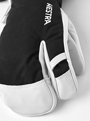 Hestra Army Leather Heli Ski Glove - Classic 3-Finger Snow Glove For Skiing, Snowboarding And Mountaineering, Black, 8 #TOP1