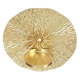 Supvox Goldener Runder Metall Wandkerzenhalter Klein Moderner Kerzenständer zum Aufhängen Dekorativer Kerzenhalter für Wohnzimmer Schlafzimmer Büro