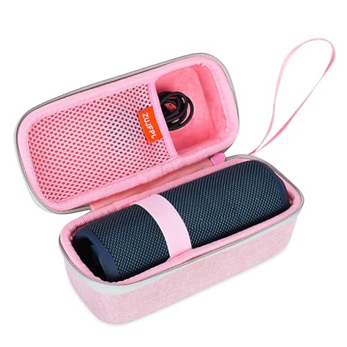 ZUJFPL EVA Hard Case for JBL Flip 6 Waterproof Portable Bluetooth Speaker, Fit for JBL Flip 4 - Pink