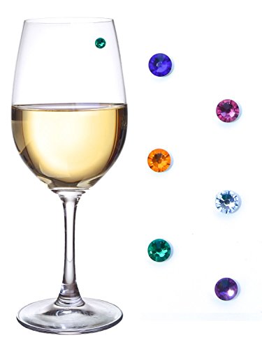 Best Deal Product Simply Charmed Crystal Magnetic Wine Glass Charms for Stemless Glasses, Champagne Flutes & More – Set of 6 Jewel Colors Lowest Price Simply Charmed Crystal Magnetic Wine Glass Charms for Stemless Glasses, Champagne Flutes & More – Set of 6 Jewel Colors