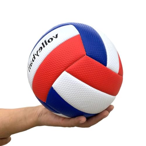 Balón de voleibol de playa suave para adolescentes, niñas, niños y jóvenes, equipo de pelota de voleibol de práctica de entrenamiento para juegos al aire libre, arena, playa, piscina (rojo, blanco