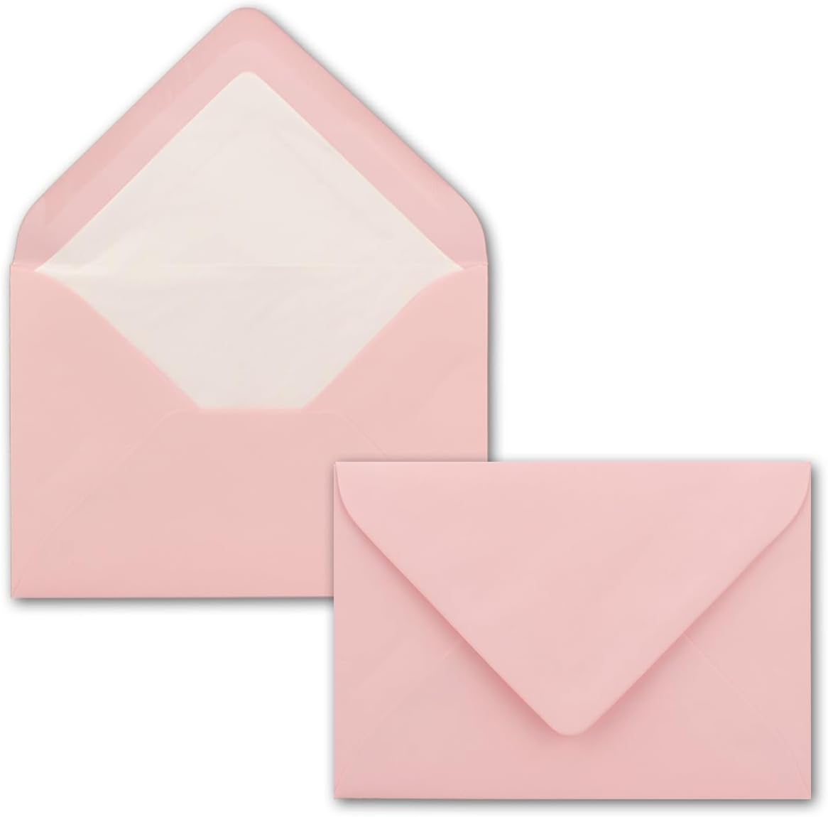 FarbenFroh by GUSTAV NEUSER 25 envelopes in pink with white inner lining, DIN B6 envelopes, 12.5 x 17.6 cm, silk lining for wet sealing