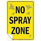 No Spray Zone Sign Sign, 10x7 Inches, 4 Mil Vinyl Decal Stickers Weather Resistant, Made in USA by My Sign Center