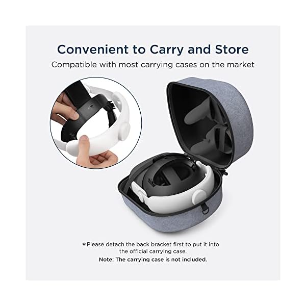 KIWI design Comfort Head Strap Accessories Compatible with Oculus/Meta Quest 2, Elite Strap Replacement for Enhanced Support of VR Headset - Image 6
