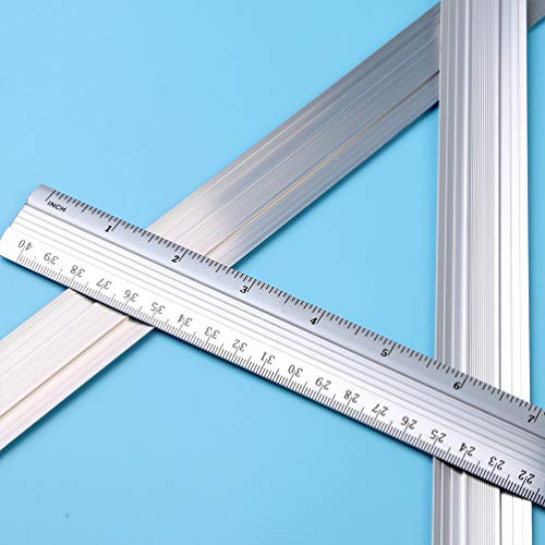 STOBOK 10 Pcs Kit RÃ©gua de Metal de AlumÃ­nio Multi-Color 15 20 30 40 50Mm Profissional RÃ©gua de M