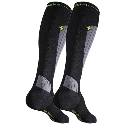Calcetines de esquí con compresión DISSENT Gfx Dl-wool transpirables para adultos
