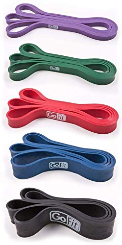 Gofit Wide Super Resistance Bands - Resistance Training Loops, Black #TOP4