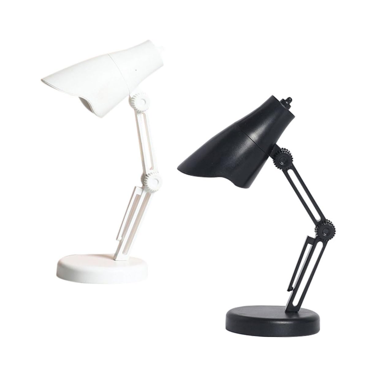 Ciieeo 2piezas Lámparas De Escritorio Portátiles Mini Para Sala De Estudio Sin Cable De Mesa De Lectura Led De Noche Blanco y Negro