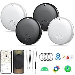 Air Tracker Tag compatible with Apple ‘Find My’ and Android ‘Find Hub’, GPS tracker key finder, Bluetooth tracker, Item finders for keys, wallet, luggage, suitcase, pack of 4