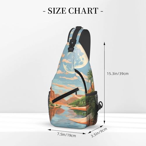 Bolso bandolera con estampado Palma del Desierto unisex miniatura 3