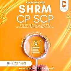 SHRM-CP/SCP Society for Human Resource Management Certified Professional Audio Study Guide 2025-2026 (Includes Exam Practice Tests with Answers) Audiolibro Por Samuel Davidson, Rebecca Davidson arte de portada