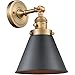 Innovations Lighting 203SW-BB-M13-BK Appalachian - 1 Light Wall Sconce In Traditional Style-13 Inches Tall and 8 Inches Wide, Finish Color: Brushed Brass