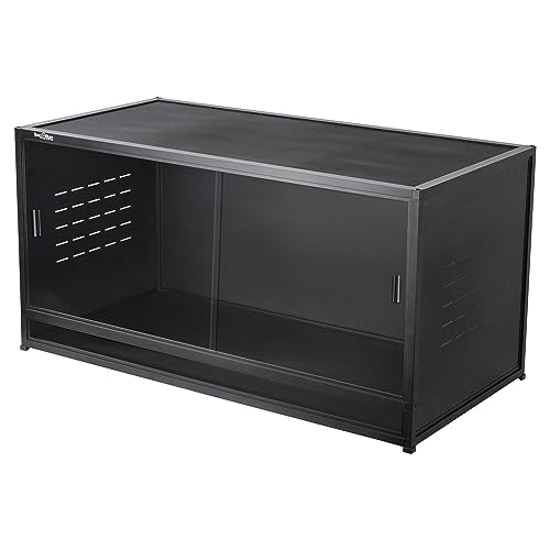 Reptile Terrarium 40''x16''x16'' ToxiRium Large PVC Reptile Enclosure 44 Gallons for Bearded Dragon Gecko Lizard Snake, Wide Breeding Vivarium Area with Sliding Doors Lock
