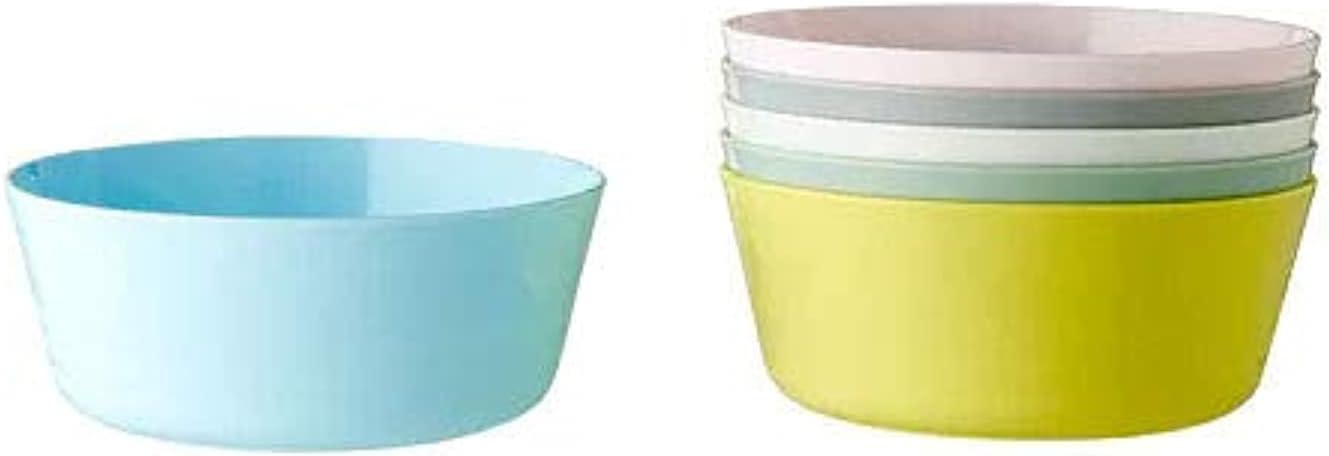 Ikea Set of 6 Plastic Bowls (Mixed Colors)