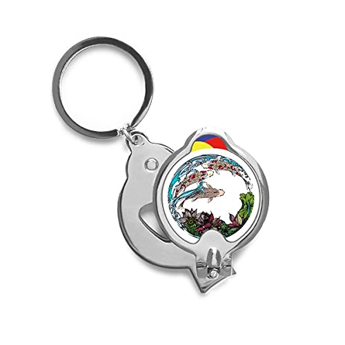 Patrón de hojas de loto la geometría de la carpa Cortaúñas afiladas cortaúñas de acero inoxidable