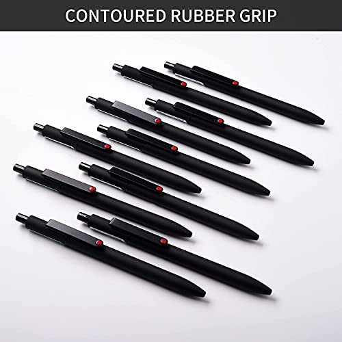 Kaco 0.5Mm Black Retractable Liquid Gel Pen, Fast-Dry, Smooth Writing, Office & School Pens,10/Pack #TOP3