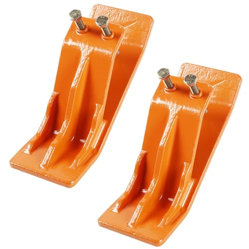 fulsuces 2PCS Tractor Bucket Attachments Ski Edge Protector with 1PCS Cleaning Brush A Pair of Gloves for Tractor Accessories Snow Leaves Removal Spreading Gravel (Color : B)
