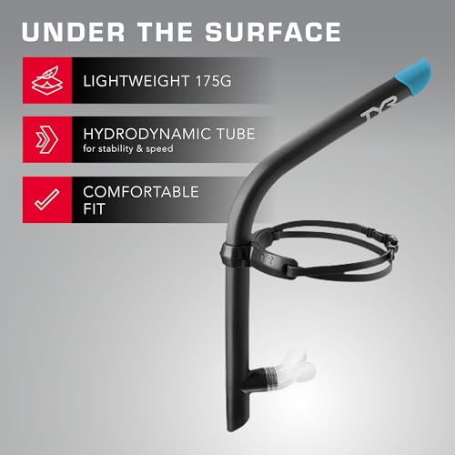TYR Ultralite Elite Swim Snorkel - Equipo de Snorkel para Natación para Adultos - Ultra Ligero y Cómodo para Ejercicios de Alineación Corporal miniatura 4